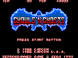 Ghouls'n Ghosts (USA, Europe) Title Screen